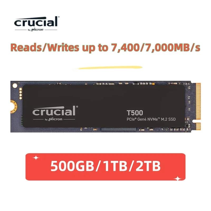 Crucial  ӿ SSD, Ʈ  ũž ȣȯ, 500GB, 1TB, 2TB, PCIe Gen4x4 NVMe M.2 2280, ִ 7400 MB/s(2TB)